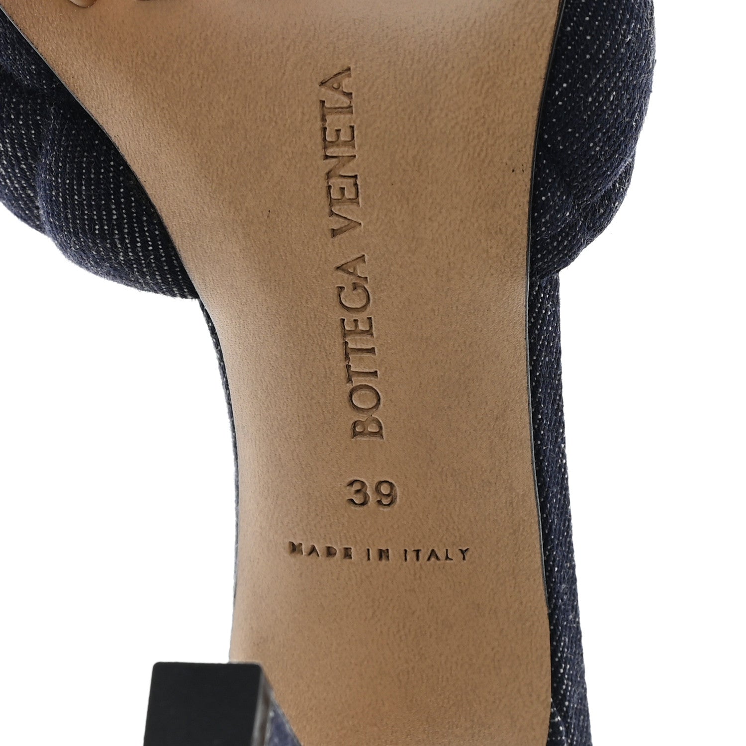 Bottega Veneta Denim Matelasse Padded Mule Sandals 39 Indigo 7 of 9