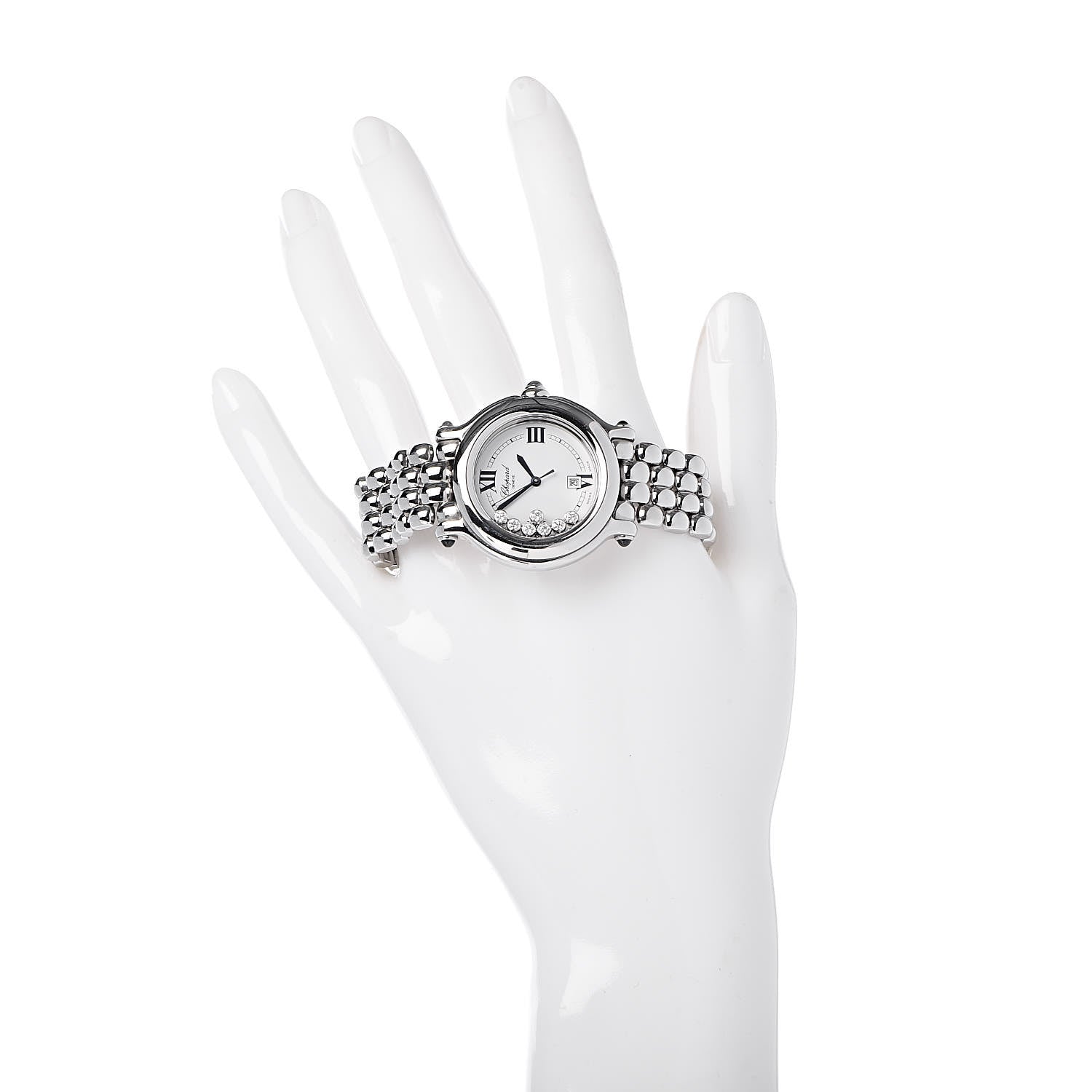 Chopard Stainless Steel 7 Diamond 32mm Happy Sport Quartz Watch 2 of 6