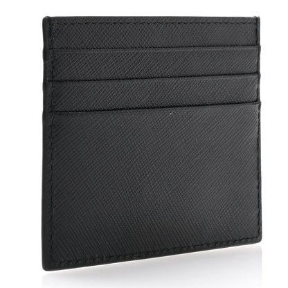 Prada Saffiano Triangle Card Case Black 3 of 7