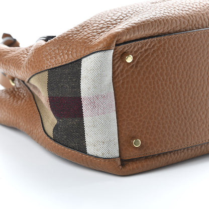 Burberry Grainy Calfskin House Check Small Maidstone Saddle Brown 5 of 8