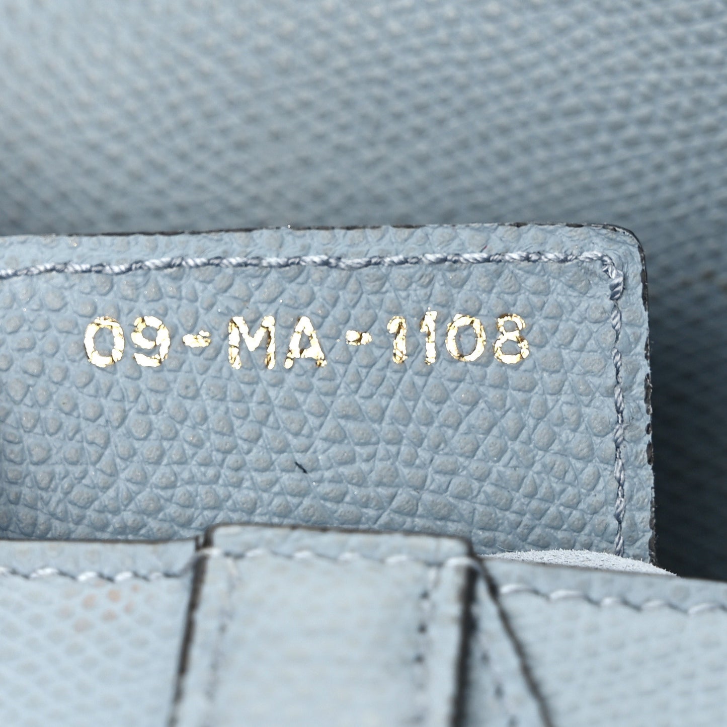 Grained Calfskin Saddle Bag Sky Blue