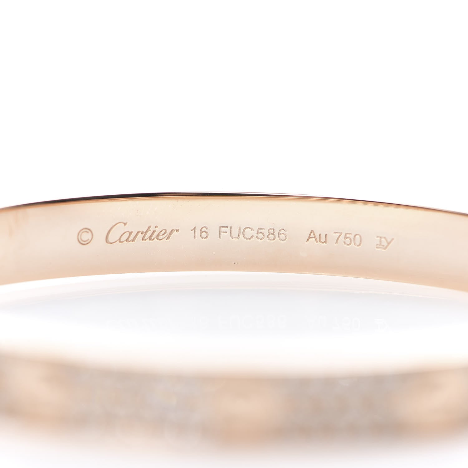Cartier 18K Pink Gold Diamond LOVE Paved Bracelet 16 4 of 4