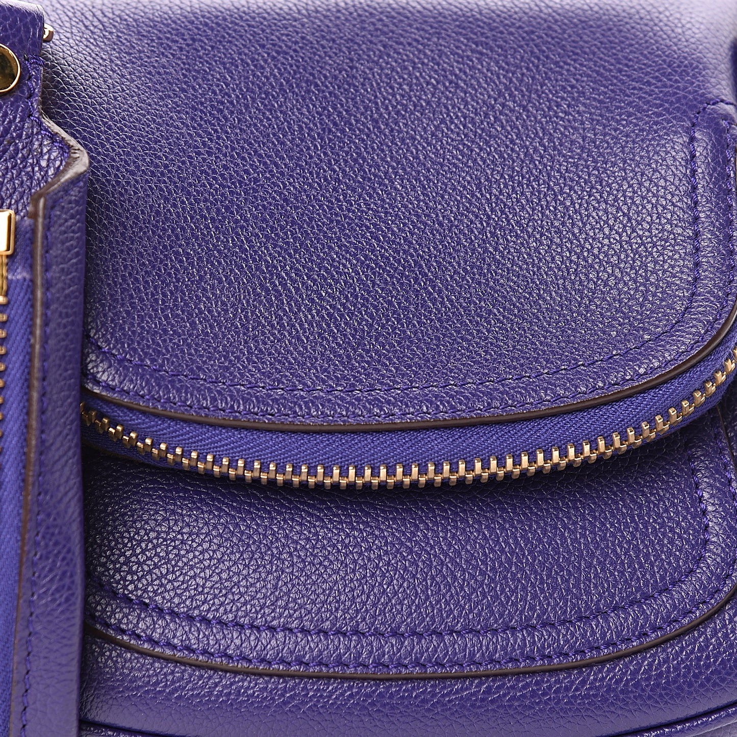 Calfskin Mini Jennifer Crossbody Bag Violet Blue