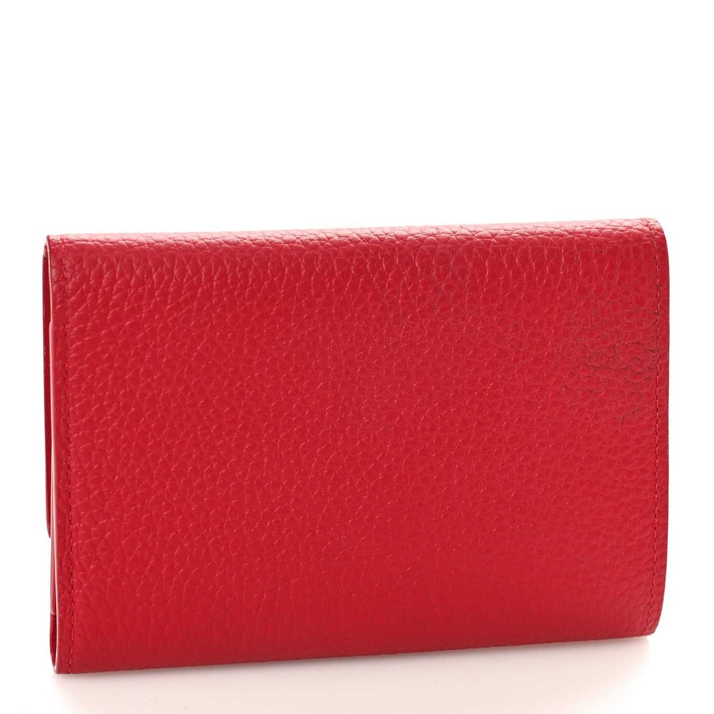 Taurillon Capucines Compact Wallet Rubis