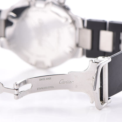 Cartier Stainless Steel Rubber 38mm Must 21 Chronoscaph Quartz Watch Black 4 of 6