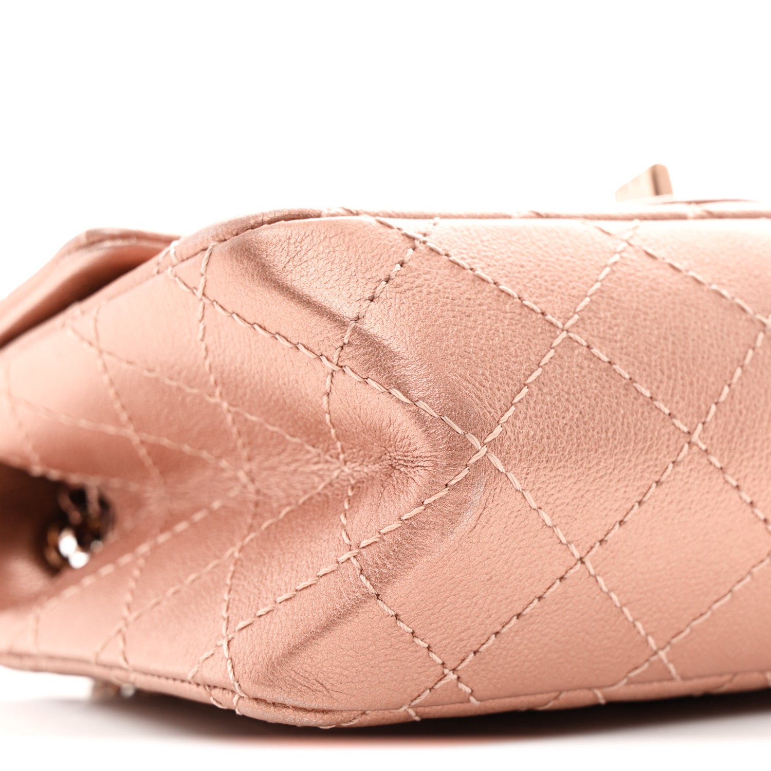 Chanel Metallic Grained Calfskin Quilted 2.55 Reissue Mini Flap Copper Pink 9 of 10