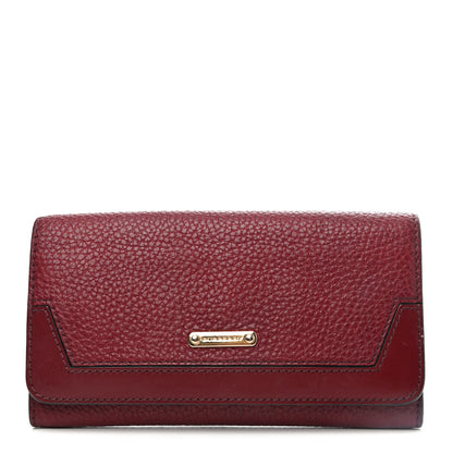 Burberry Grainy Calfskin Penrose Continental Wallet Burgundy 1 of 9