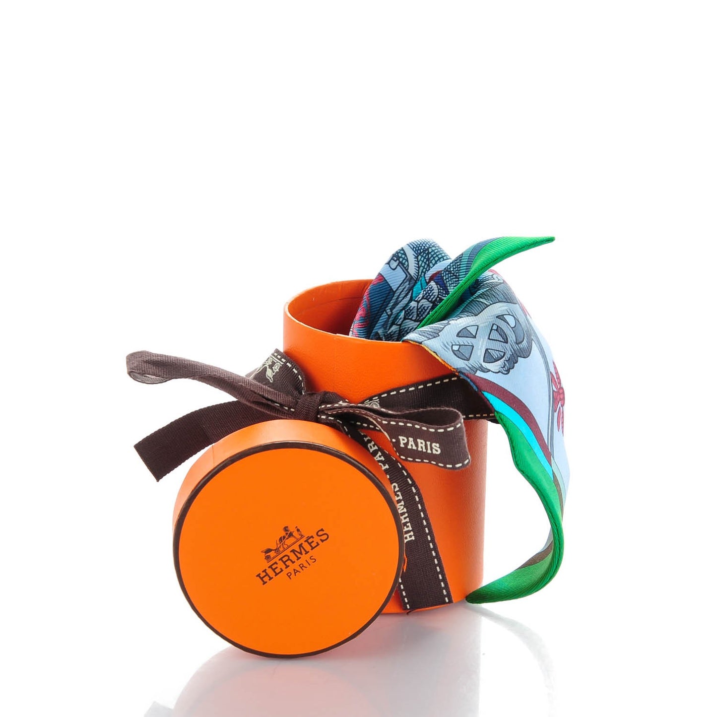 Silk Cavalleria D'Etriers Twilly Emeraude Orange Turquoise