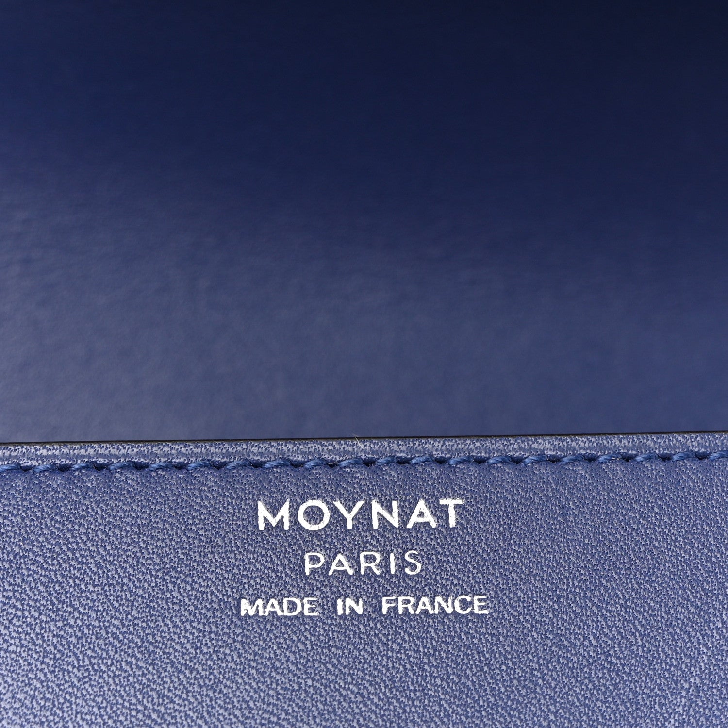 Moynat Box Calfskin Gabrielle Reporter Shoulder Bag Blue 6 of 14