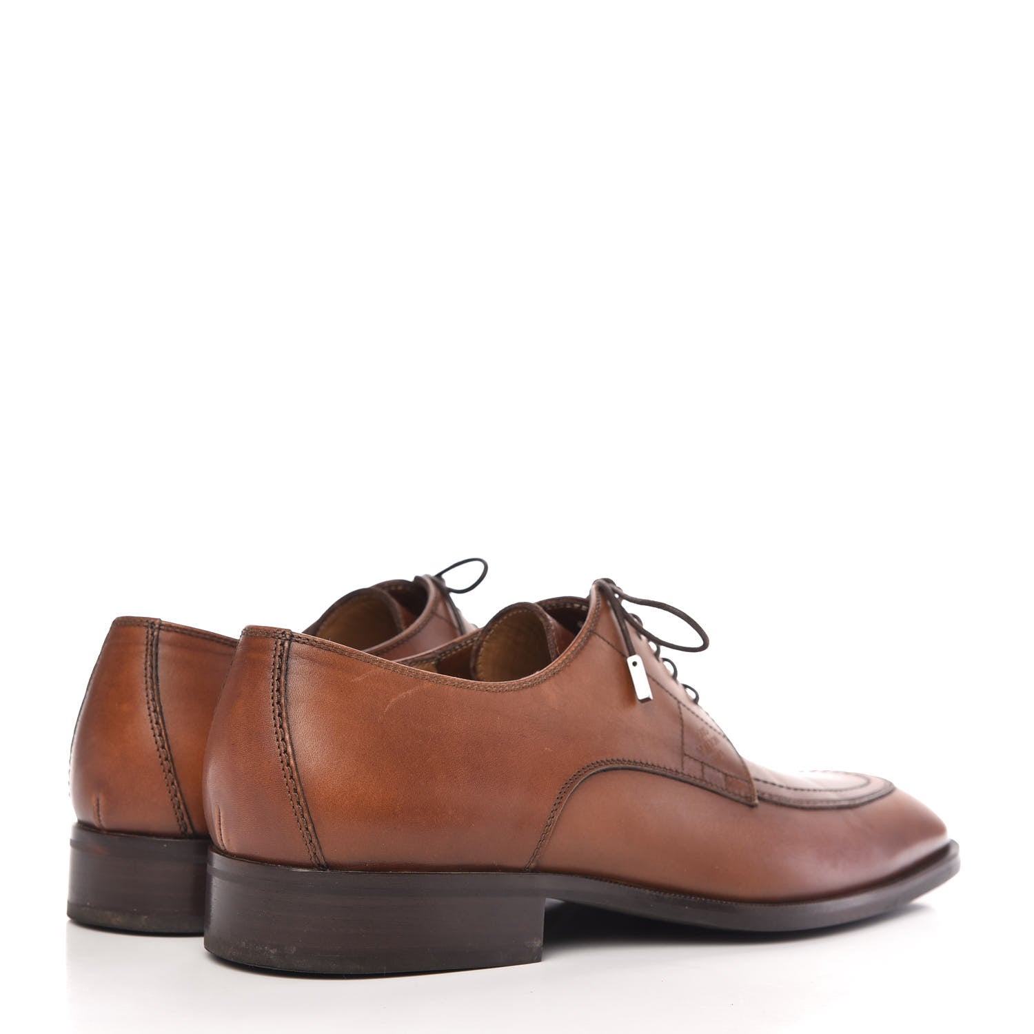 Louis Vuitton Calfskin Mens Derby Shoes 8.5 Brown 4 of 9