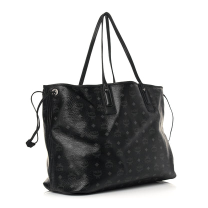 MCM Visetos Large Liz Reversible Shopper Tote Black 4 of 23