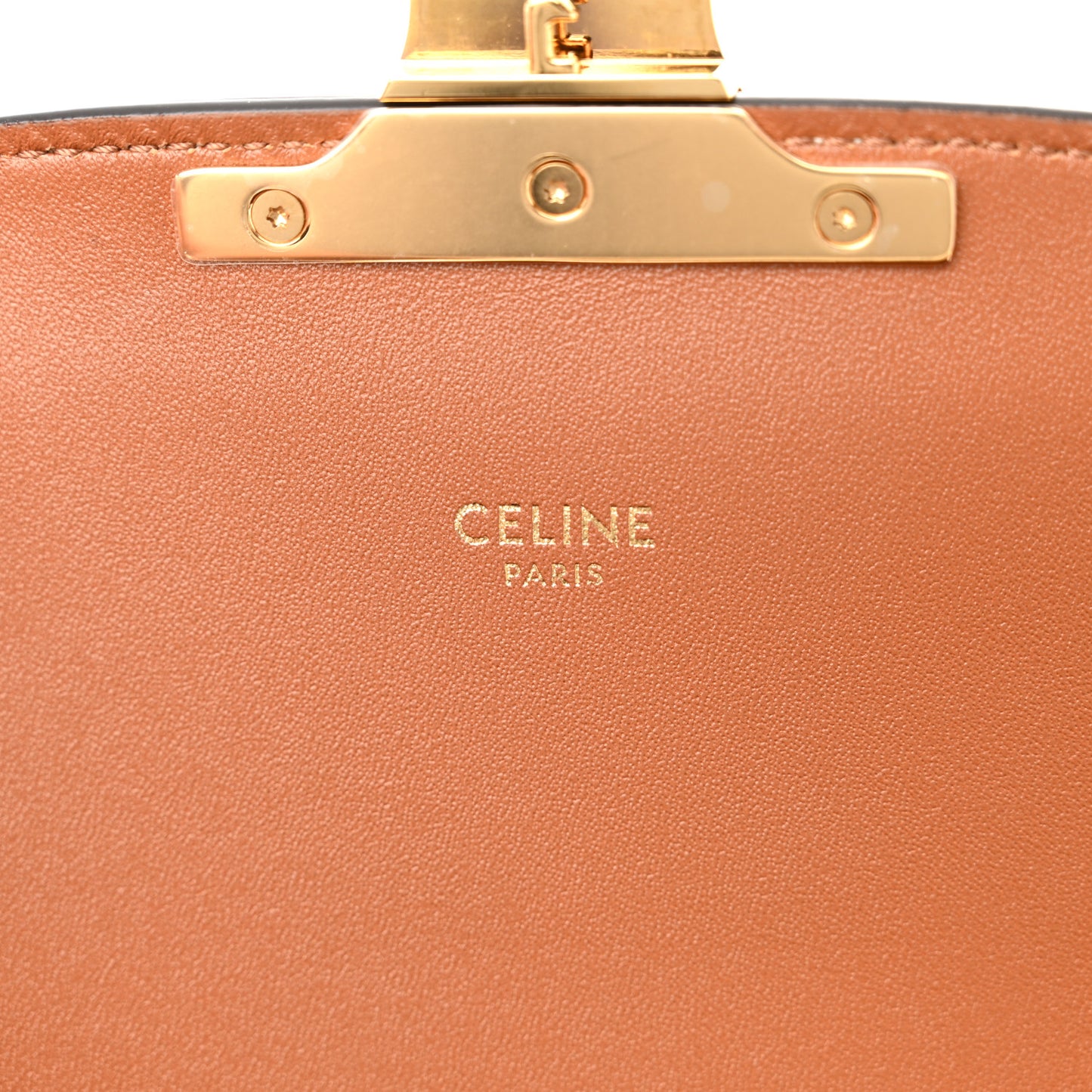 Triomphe Canvas Calfskin Medium Triomphe Bag Tan