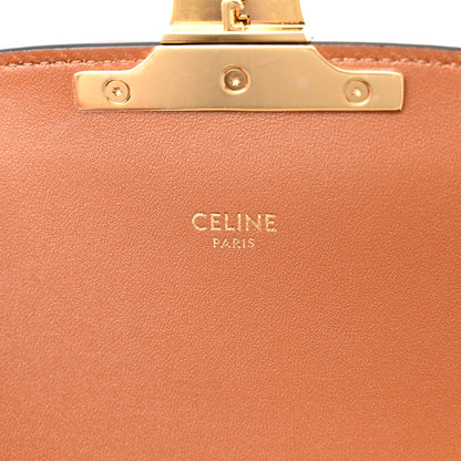 Celine Triomphe Canvas Calfskin Medium Triomphe Bag Tan 7 of 10