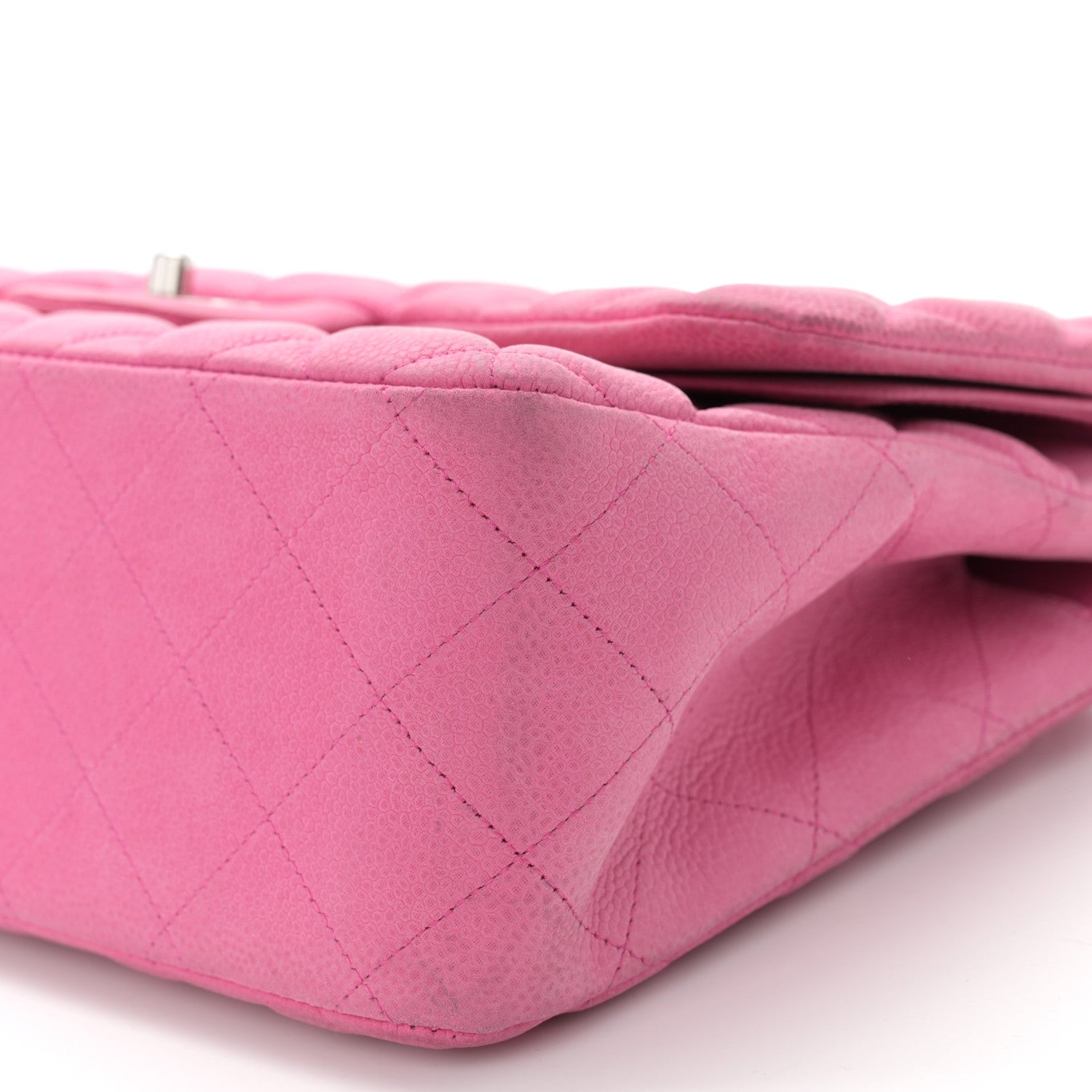 Chanel Iridescent Caviar Quilted Jumbo Double Flap Pink 10 of 14