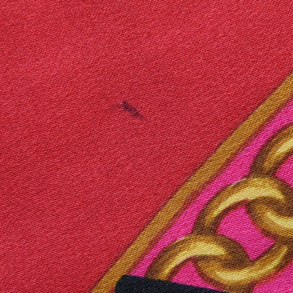 Chanel Silk CC Square Scarf Red 10 of 10