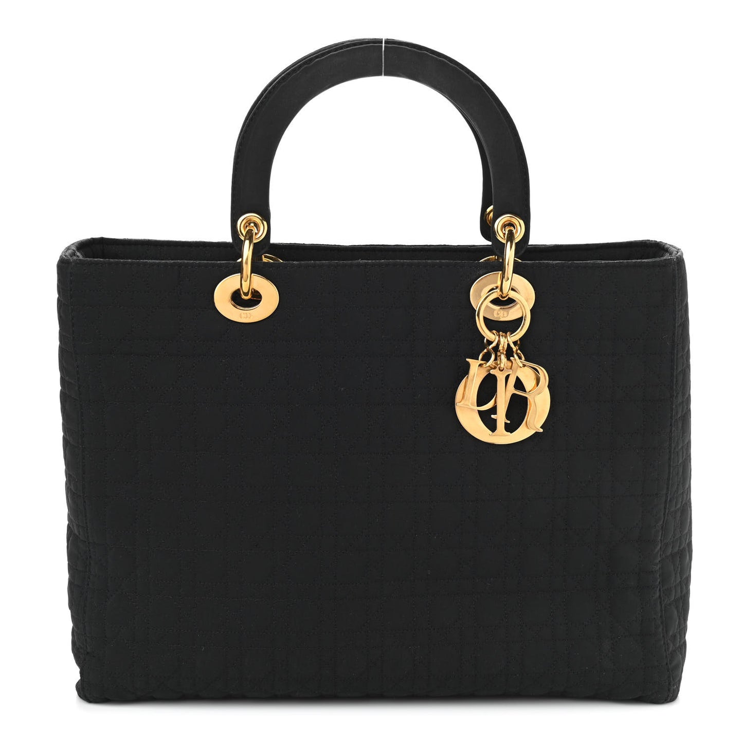 Nylon Cannage Large Lady Dior Black