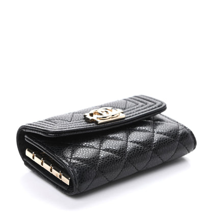 Chanel Caviar Quilted 4 Key Holder Boy Flap Black 4 of 11
