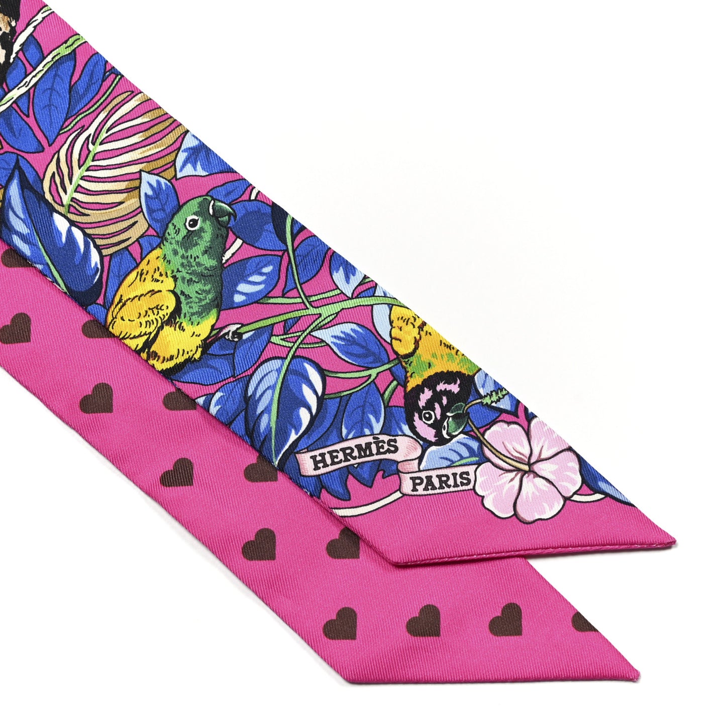 Silk Jungle Love Love Twilly Rose Vif Bleu Roy