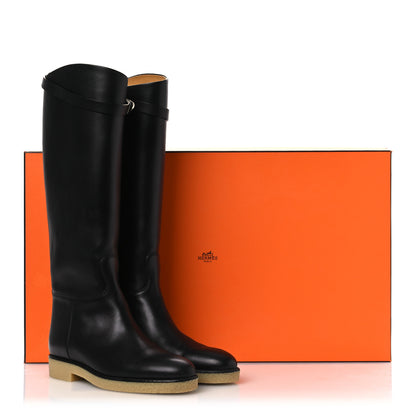 Hermes Calfskin Faustine Boots 38 Black 14 of 14