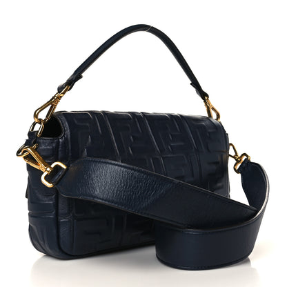 Fendi Nappa FF 1974 Embossed Baguette Midnight 3 of 8