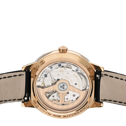Jaeger-LeCoultre 18K Rose Gold Alligator Diamond Bezel 34mm Rendez-Vous Automatic Watch Silver Q3442440 4 of 5