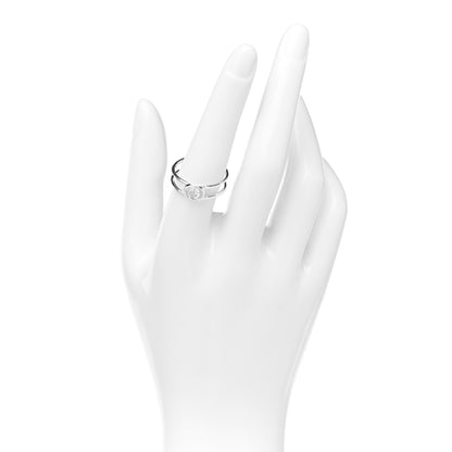 Gucci Sterling Silver 6mm Interlocking G Open Band Ring 57 8 2 of 4