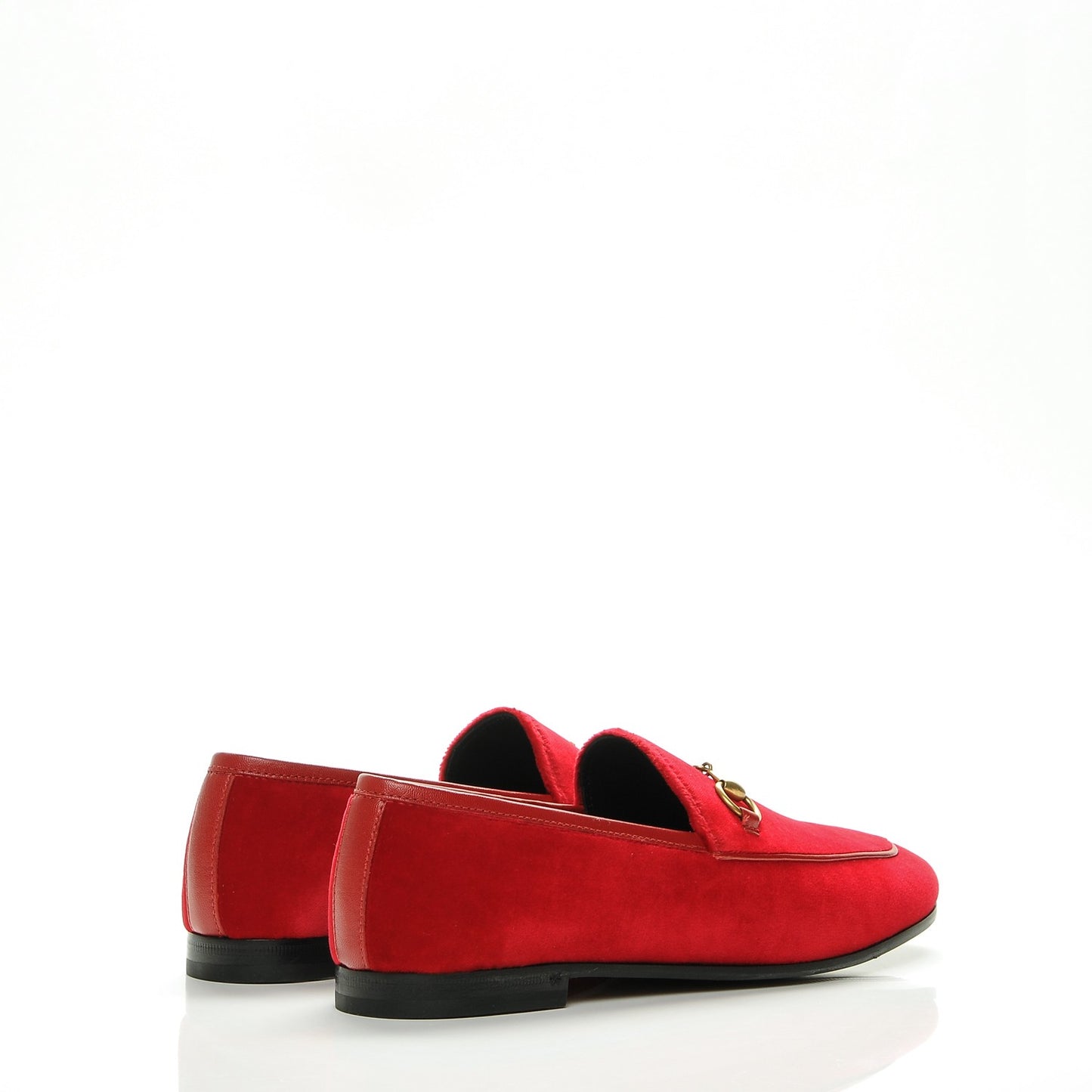 Velvet Horsebit Womens Jordaan Loafers 37.5 Hibiscus Red