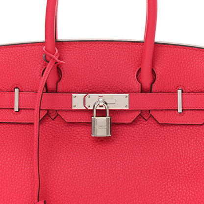 Hermes Taurillon Clemence Birkin 30 Rose Extreme 8 of 13