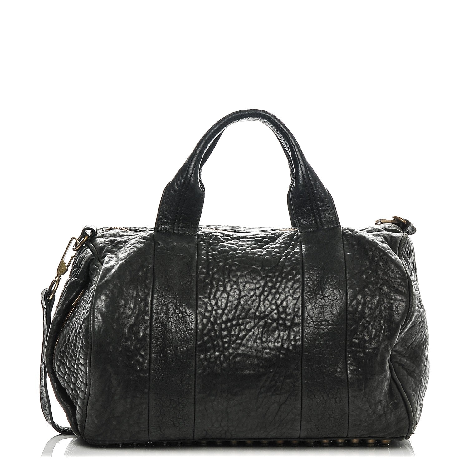 Alexander Wang Pebbled Lambskin Rocco Black Antique Brass Hardware 1 of 9