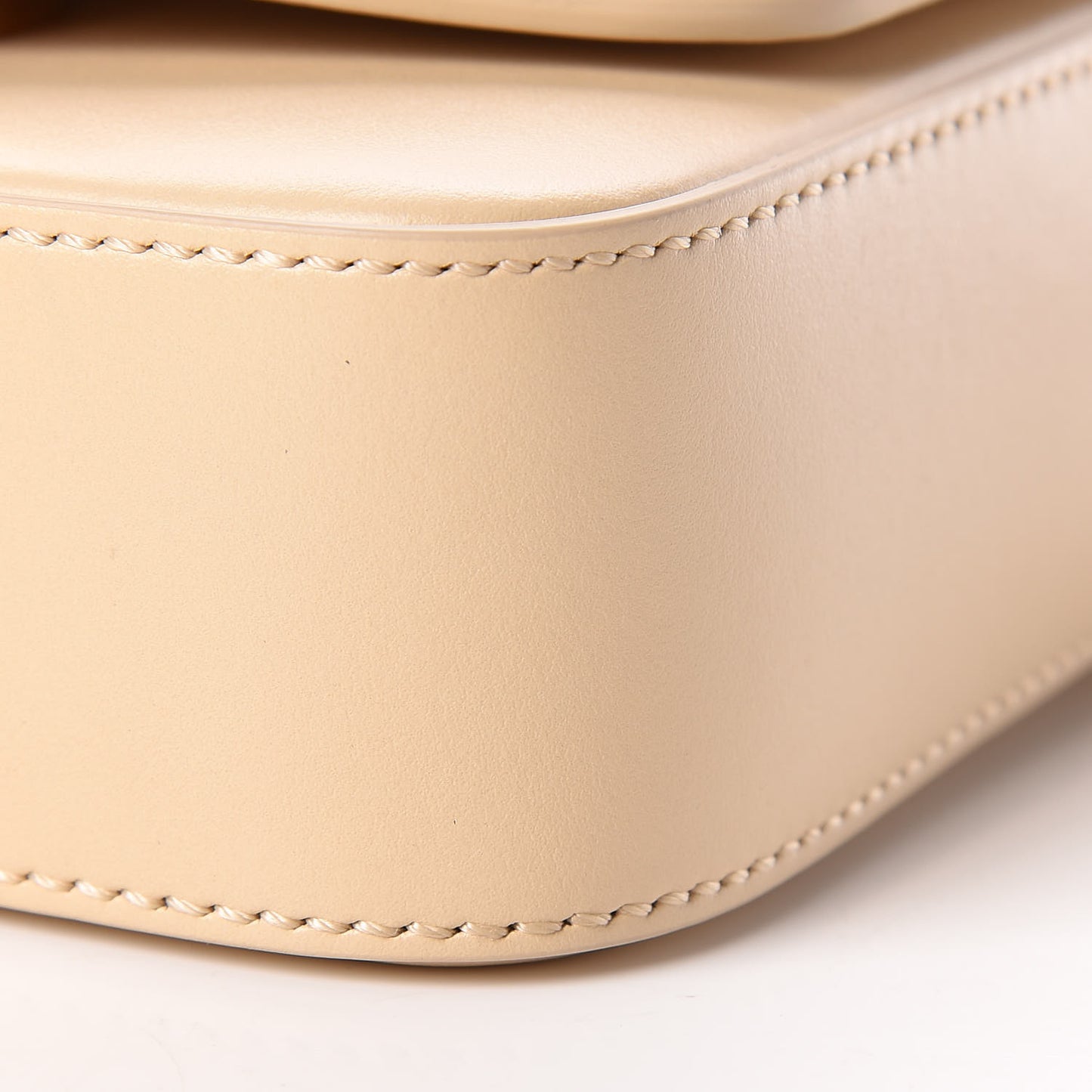 Shiny Calfskin Suede Mini C Bag Blondie Beige