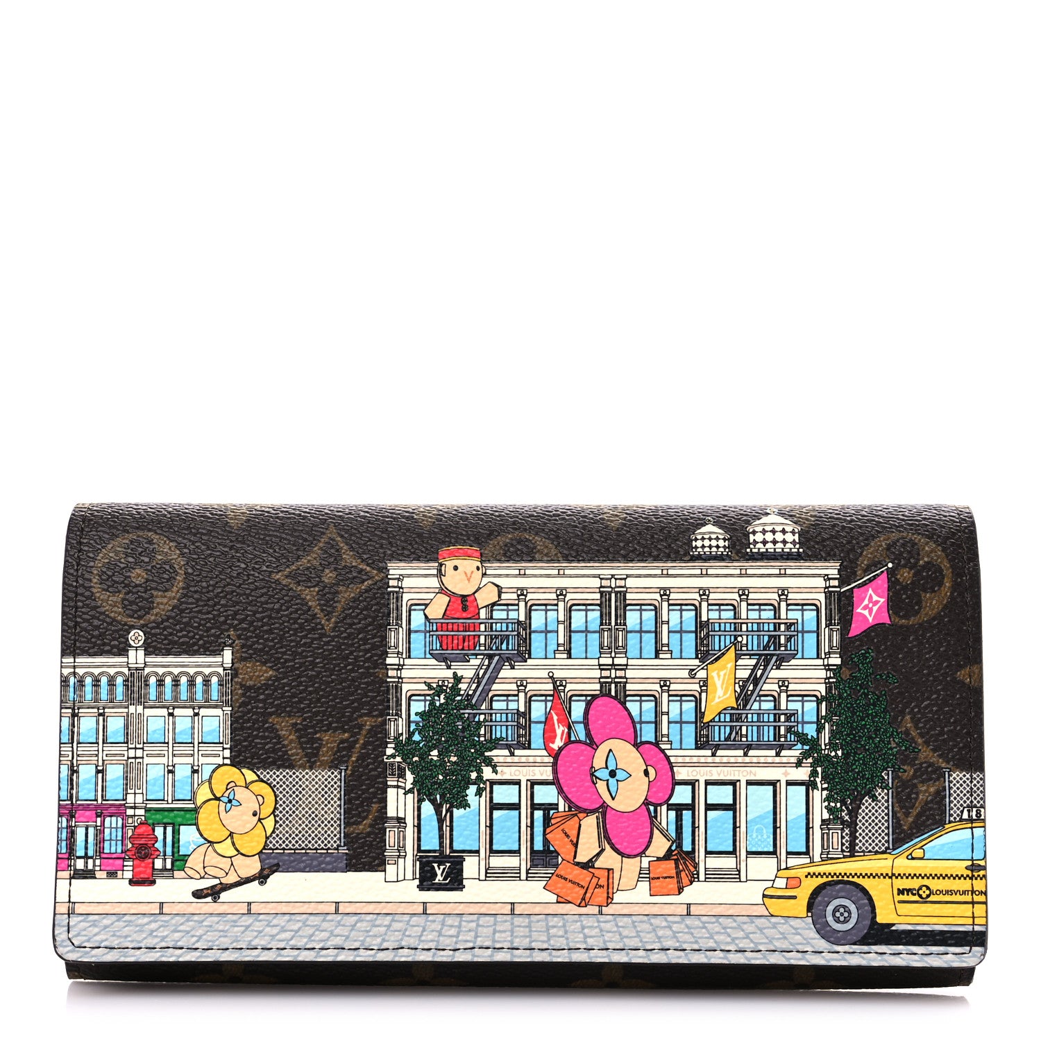 Louis Vuitton Monogram 2022 Christmas Animation Sarah Wallet Yellow 1 of 8