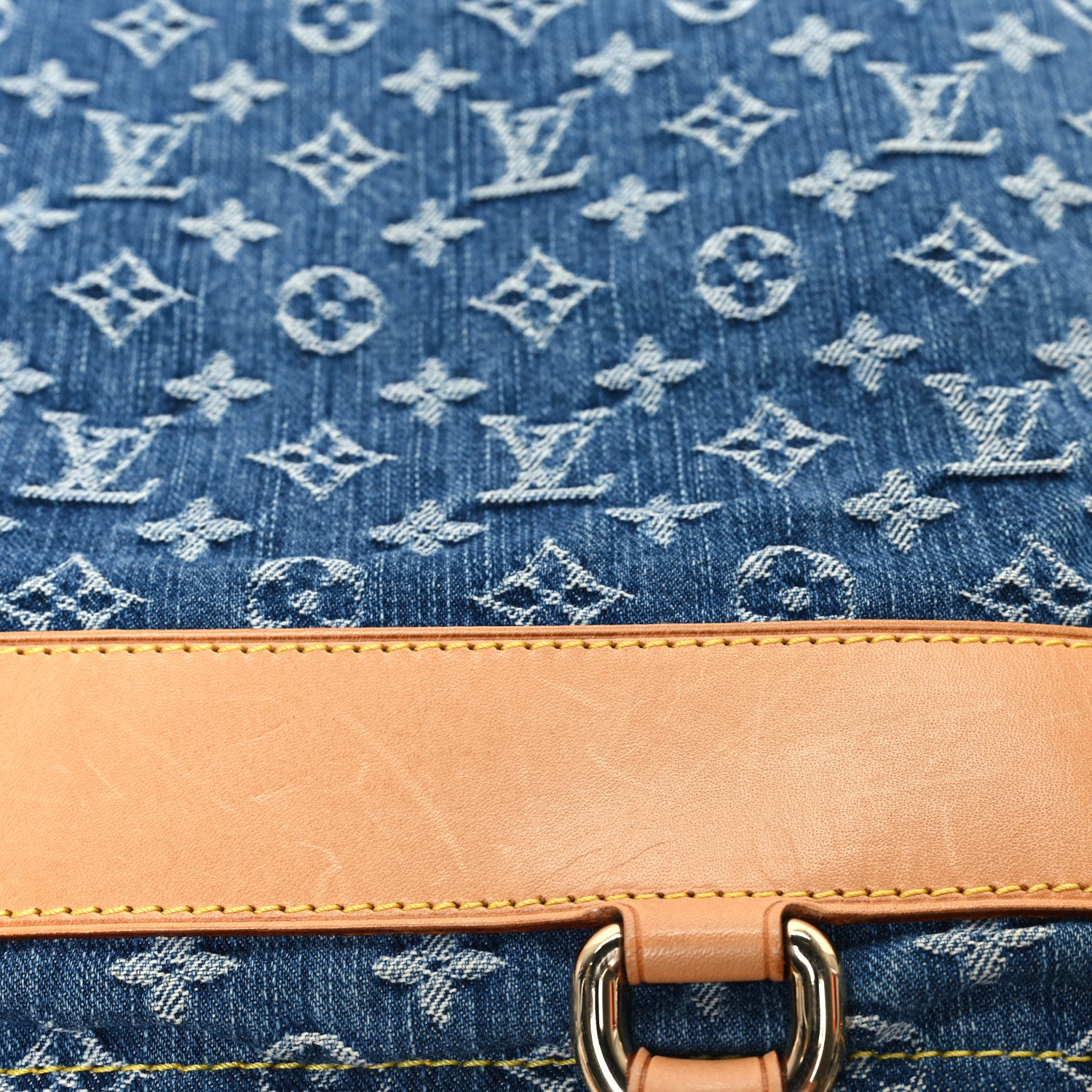 Louis Vuitton Monogram Denim Sac Plat Blue 10 of 12