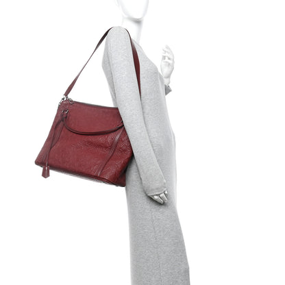 Louis Vuitton Monogram Lambskin Antheia Ixia MM Fuchsia 2 of 11