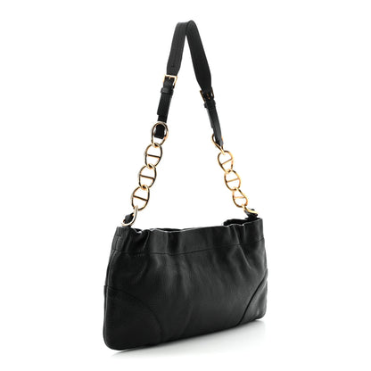 Prada Vitello Daino Small Chain Shoulder Bag Black 3 of 10
