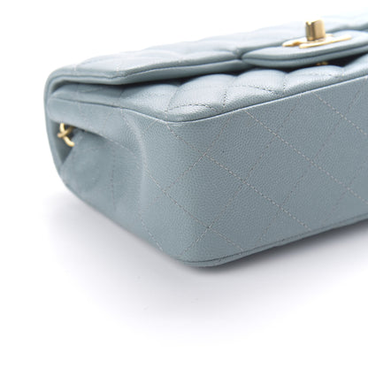 Chanel Iridescent Caviar Quilted Mini Rectangular Flap Light Blue 6 of 11