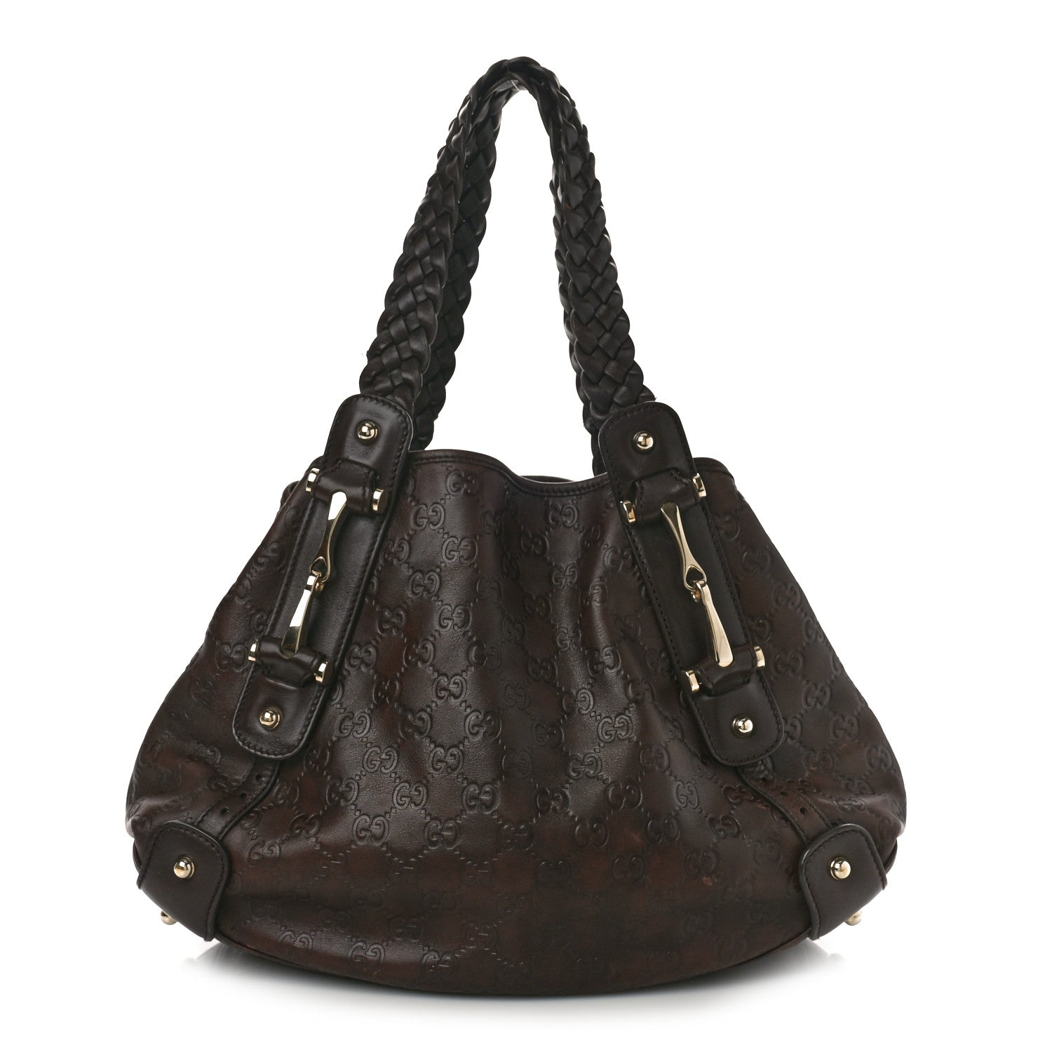 Gucci Guccissima Small Pelham Shoulder Bag Chocolate 1 of 10