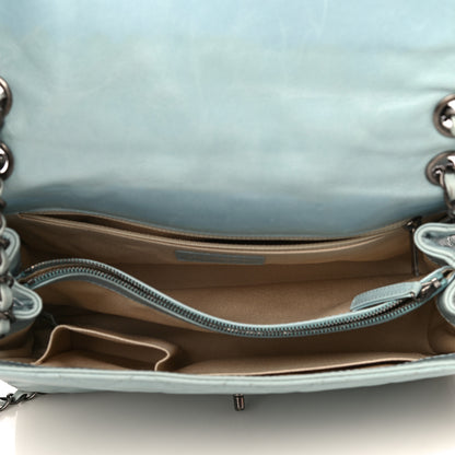 Chanel Glazed Calfskin Quilted Large Coco Soft Flap Light Blue 8 of 36