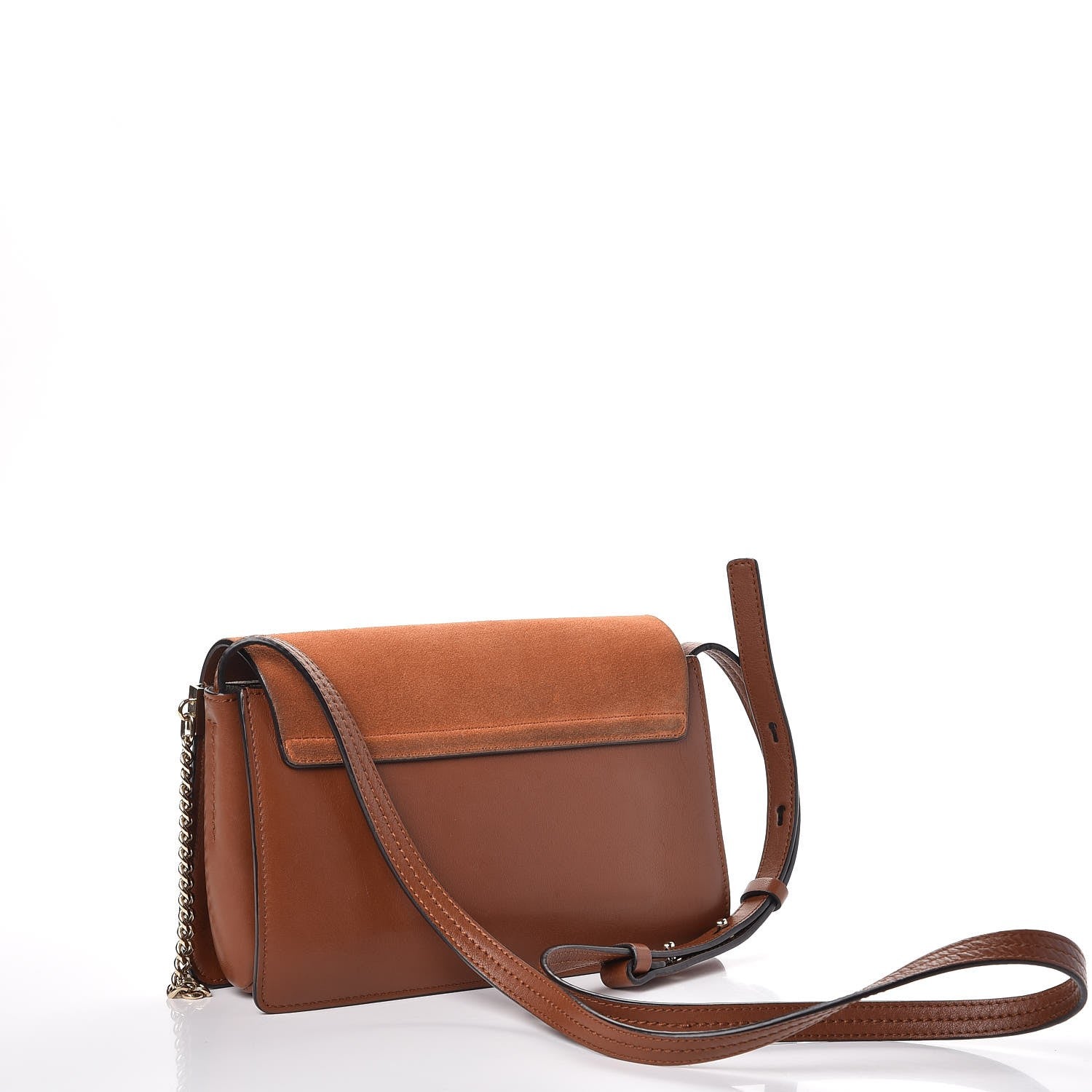 Chloe Suede Calfskin Small Faye Shoulder Bag Tobacco 3 of 16