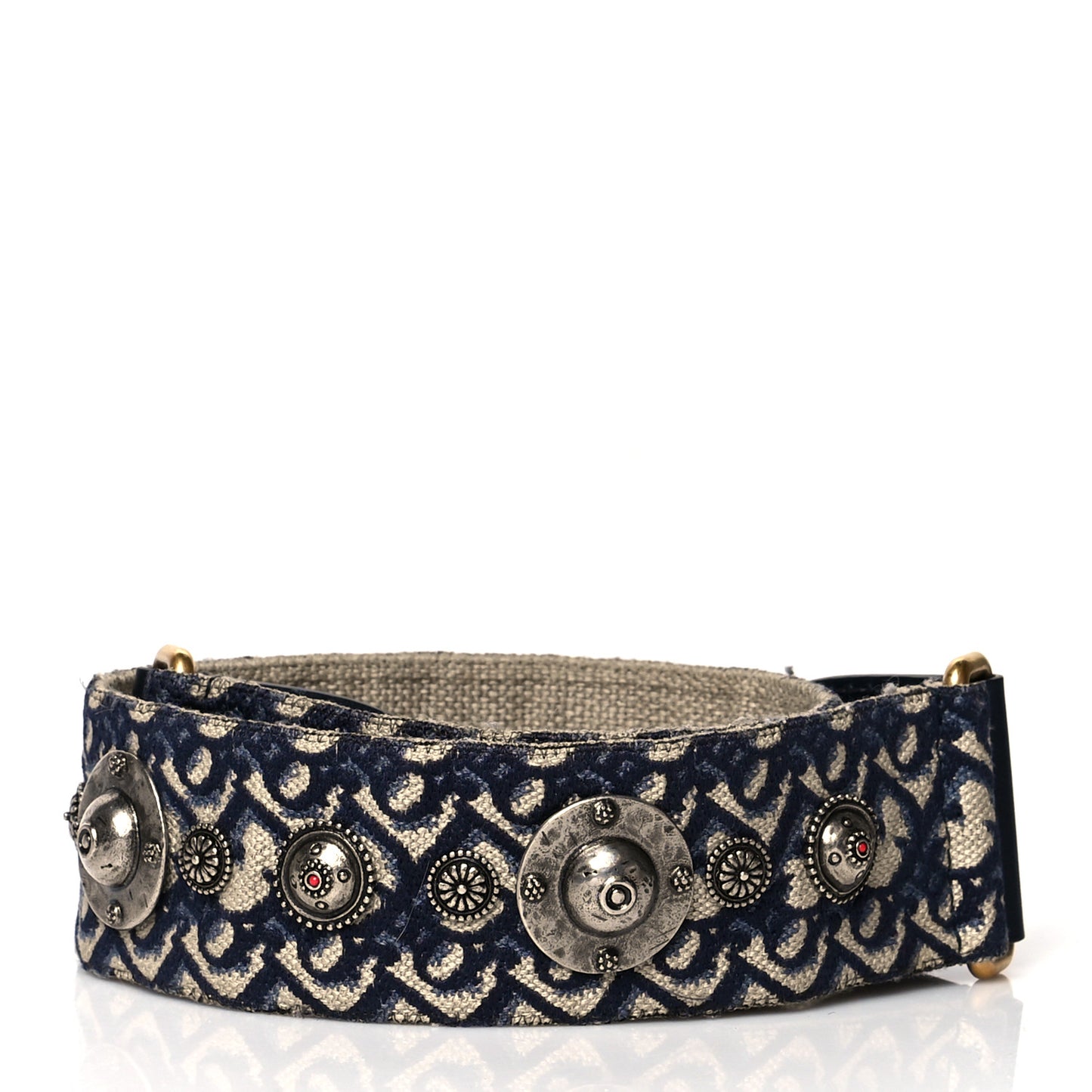 Oblique Studded Shoulder Strap Blue