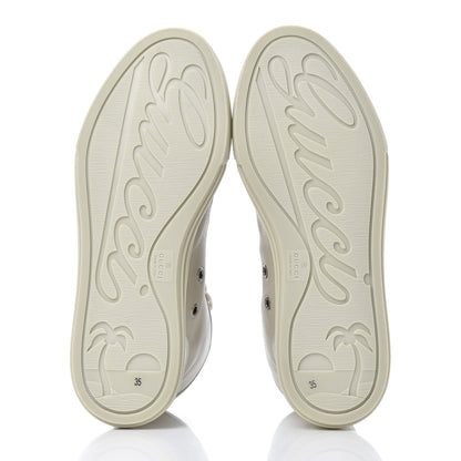 Gucci Calfskin Womens High Top Sneakers 35 Mystic White 5 of 9