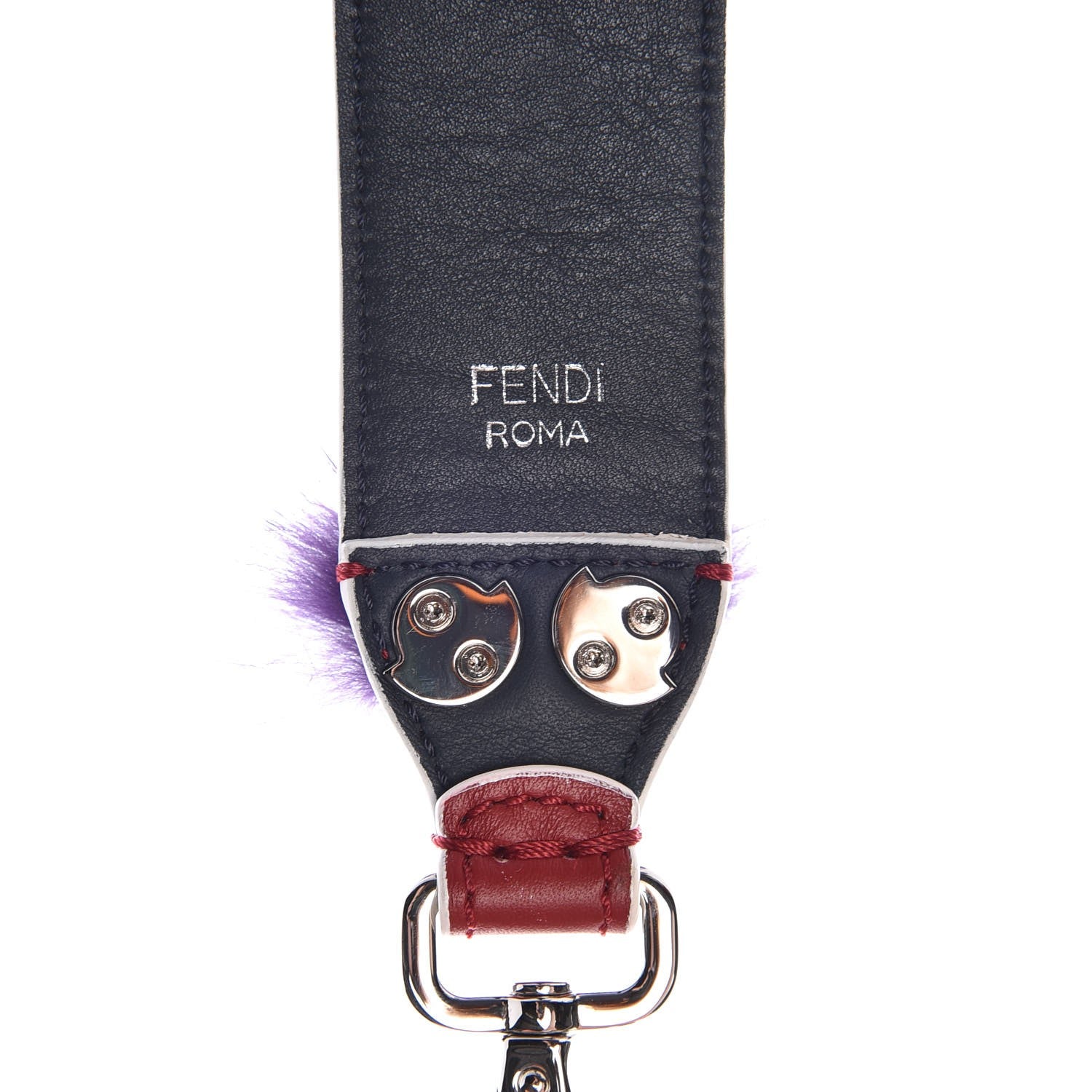Fendi Vitello Dolce Mink Fur Hypnoteyes Striped Strap You Multicolor Lavagna 3 of 3