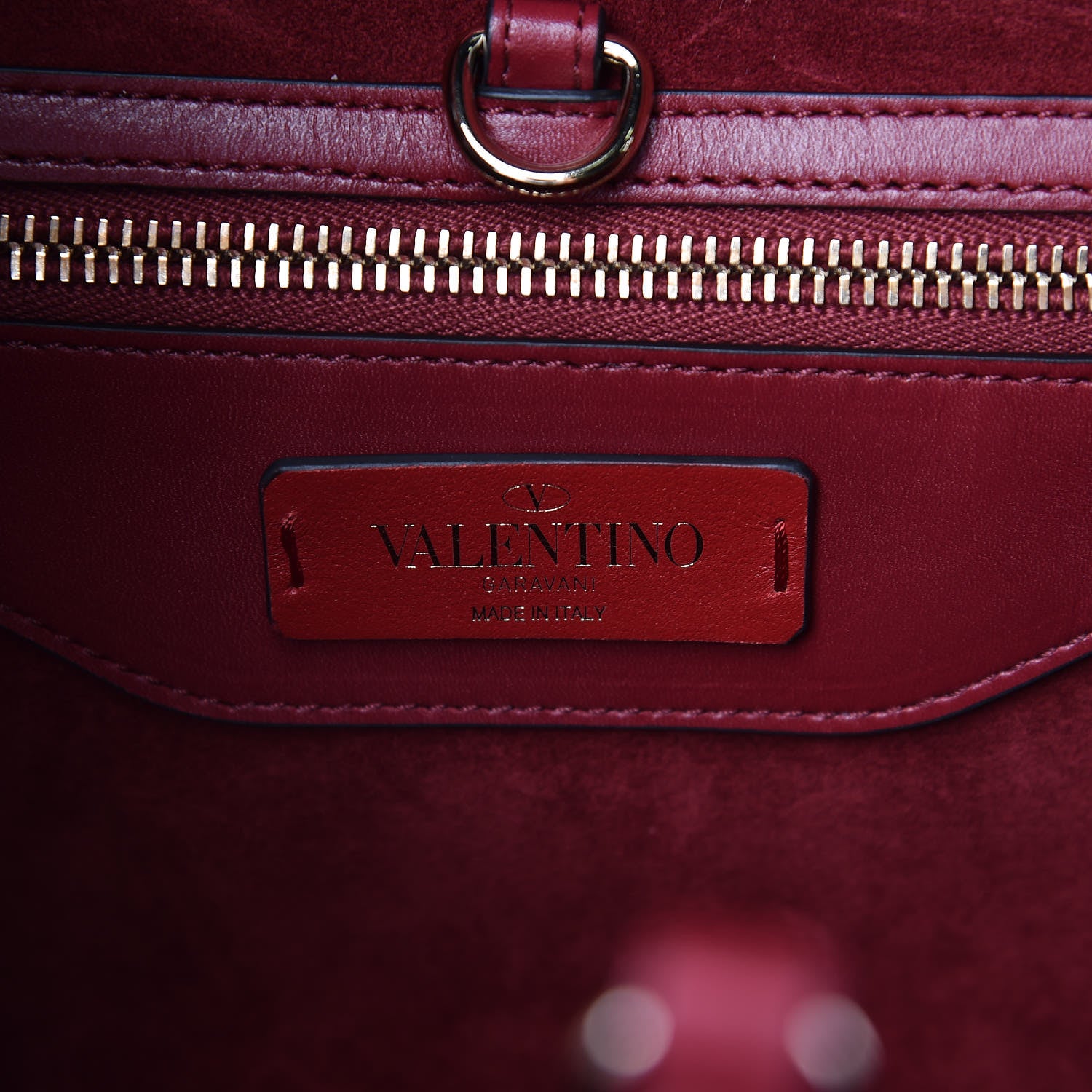 Valentino Garavani Suede Chevron Small Rockstud Demilune Double Handle Satchel Multicolor 8 of 8