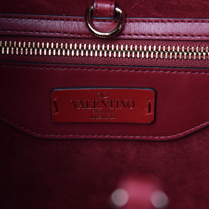 Valentino Garavani Suede Chevron Small Rockstud Demilune Double Handle Satchel Multicolor 8 of 8