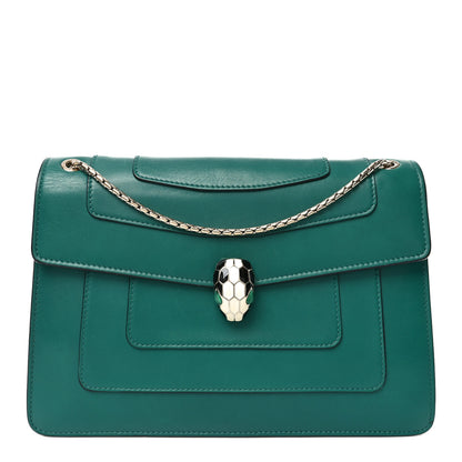 Bulgari Calfskin Serpenti Forever Shoulder Bag Emerald Green 1 of 9