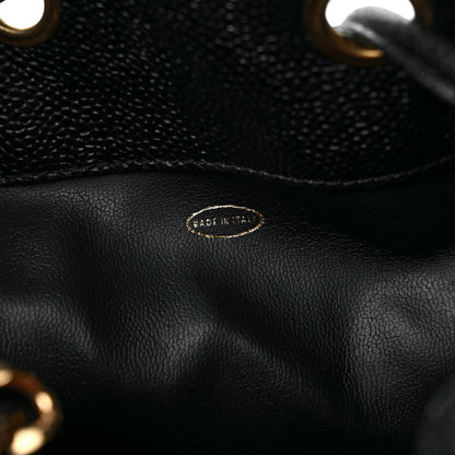 Chanel Caviar CC Drawstring Shoulder Bag Black 6 of 8