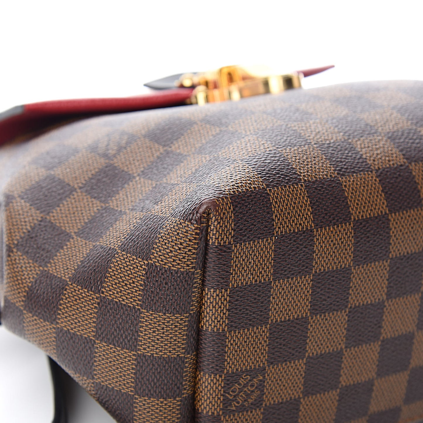 Damier Ebene Clapton Backpack Scarlet