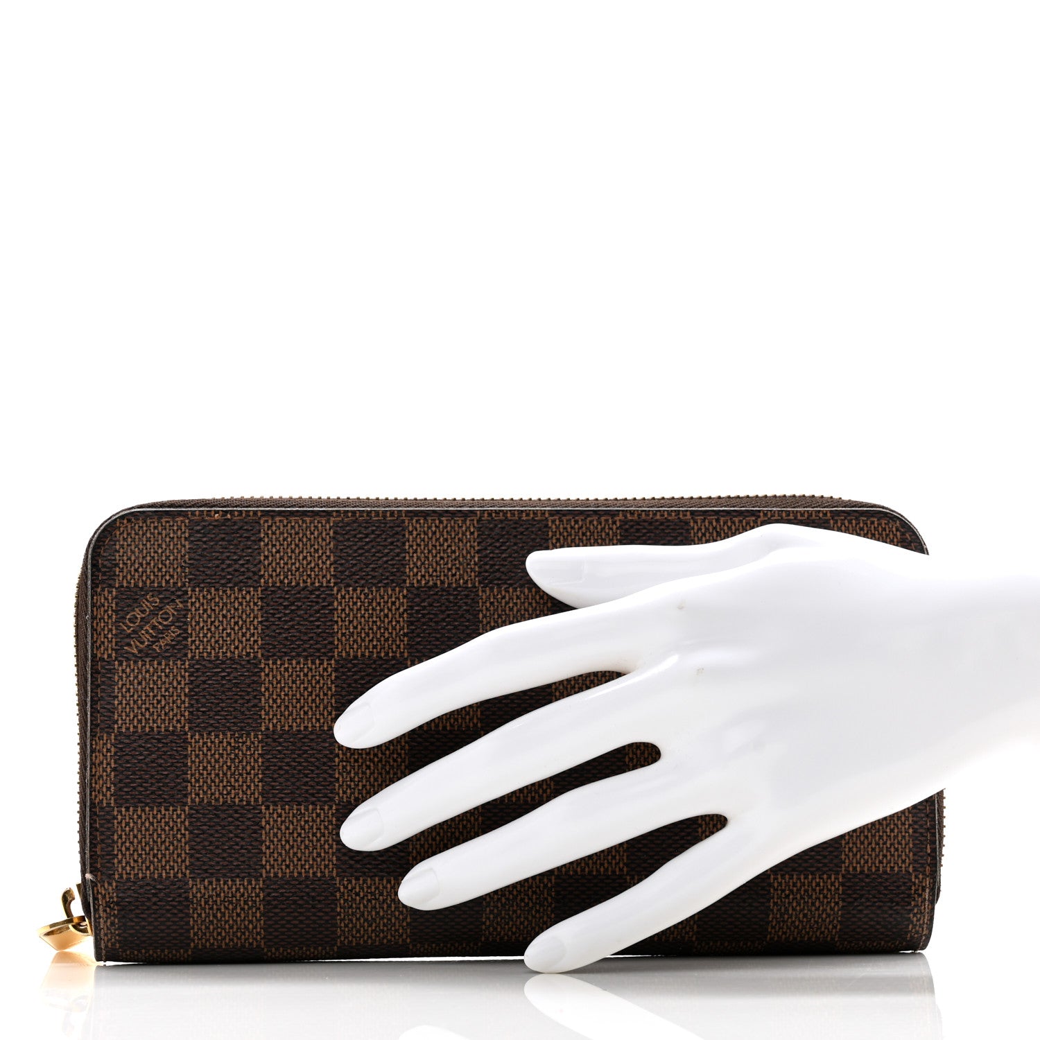 Louis Vuitton Damier Ebene Zippy Wallet Rose Ballerine 2 of 10