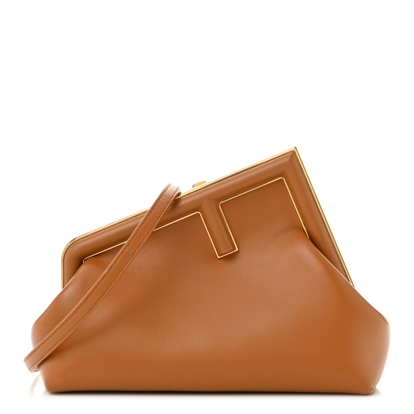 Shiny Nappa Small Fendi First Caramello