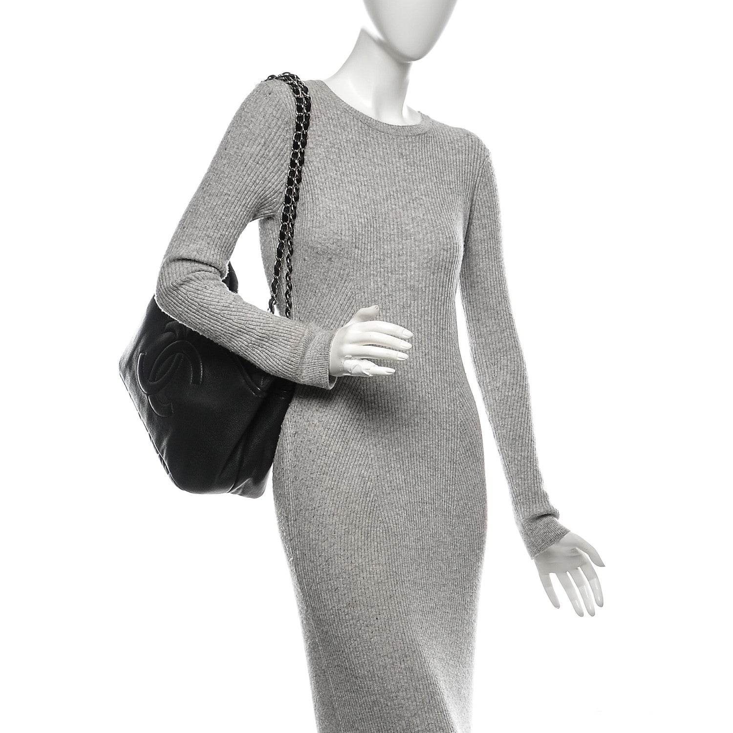 Chanel Caviar Quilted CC Timeless Soft Tote Black 2 of 7