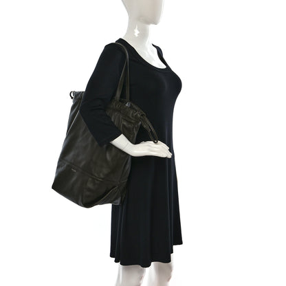 Saint Laurent Lambskin West Shopping Bag Dark Tea 2 of 14